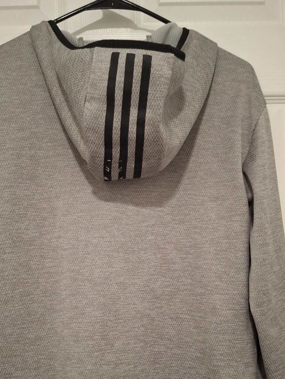 Adidas  Light Gray Hooded Full-Zip Jacket